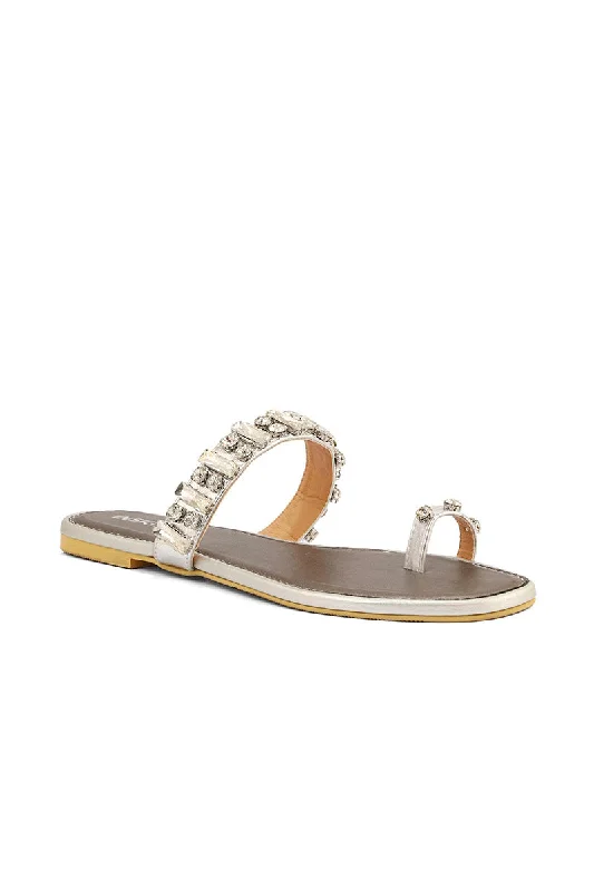 Durable and stylish women's shoes for outdoor activitiesParty Wear Slip On I29258-Silver
