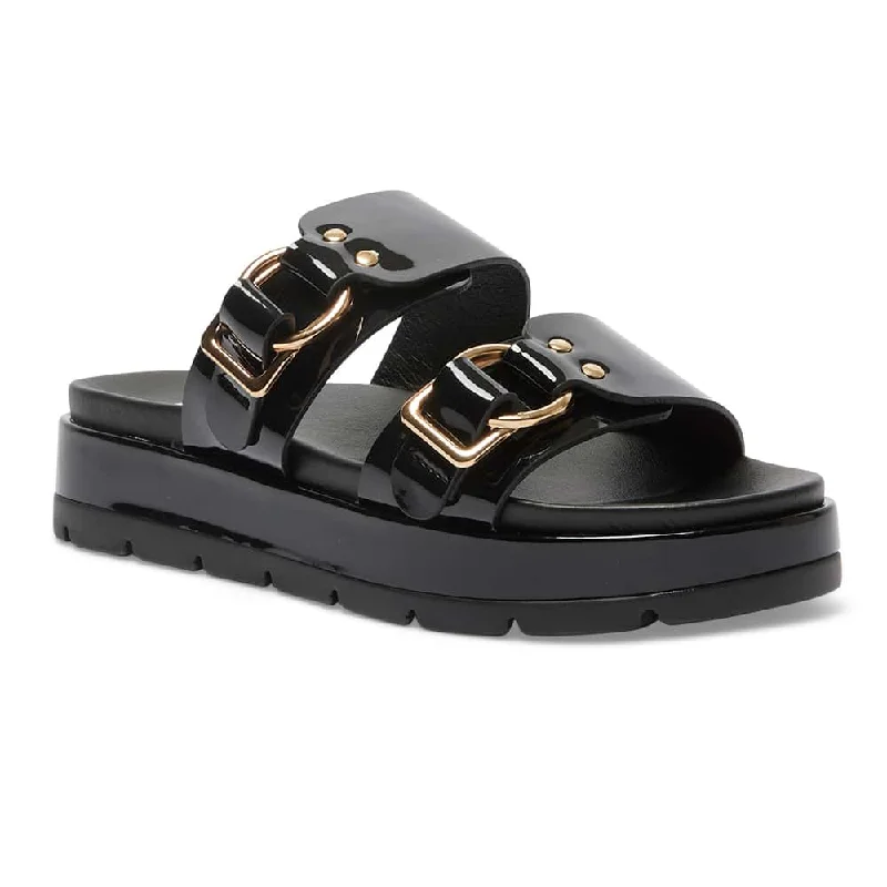 Luxurious and opulent women's shoe optionsFiction Slide in Black Patent
