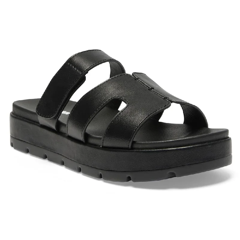 Elegant and sophisticated women's shoes for red carpet eventsFinch Slide in Black Smooth