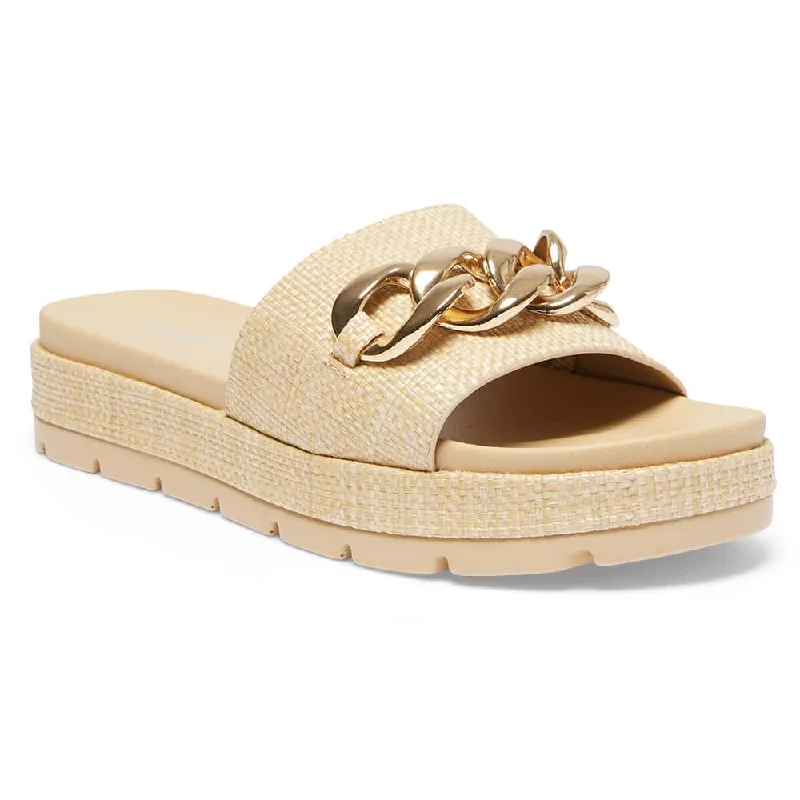 Chic and stylish women's shoes for fashion-conscious womenFiona Slide in Natural Raffia
