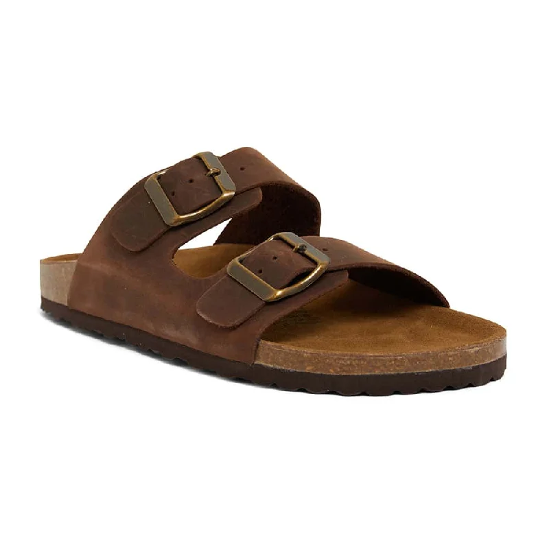 Chic and sophisticated women's footwear for workFlorida Slide in Brown Nubuck
