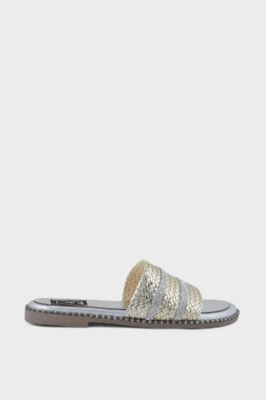 Stylish and supportive women's shoes for high archesFormal Slip On IF0064-Golden