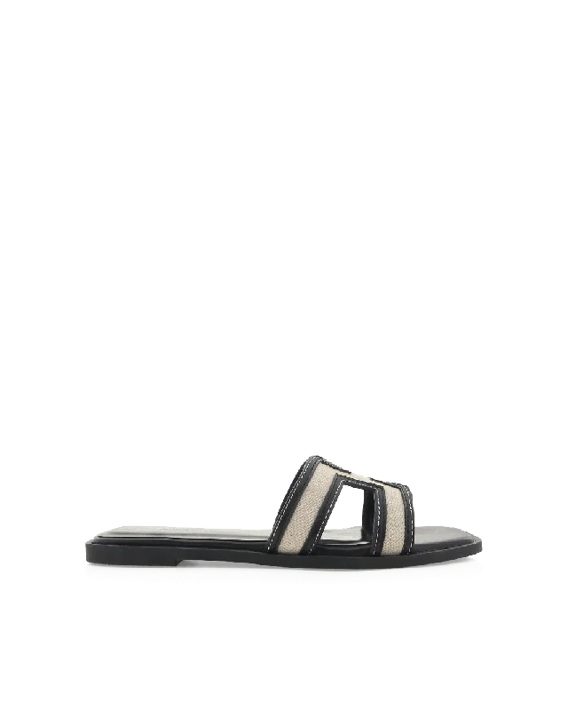 Elegant and sophisticated women's shoes for any formal eventGORDY WIDE FIT - WHEAT LINEN-BLACK