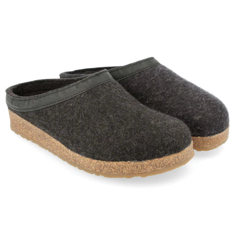 Durable and reliable women's shoesHAFLINGER GRIZZLY LEATHER CHARCOAL  - SIZES 47-50
