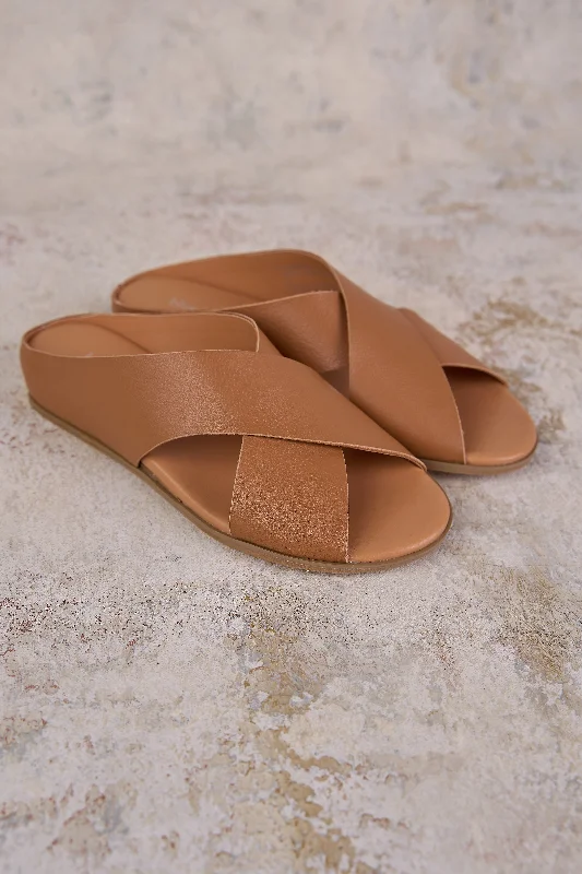 Comfy and stylish women's shoes for everyday casual wearHarli Cross Strap - Tan