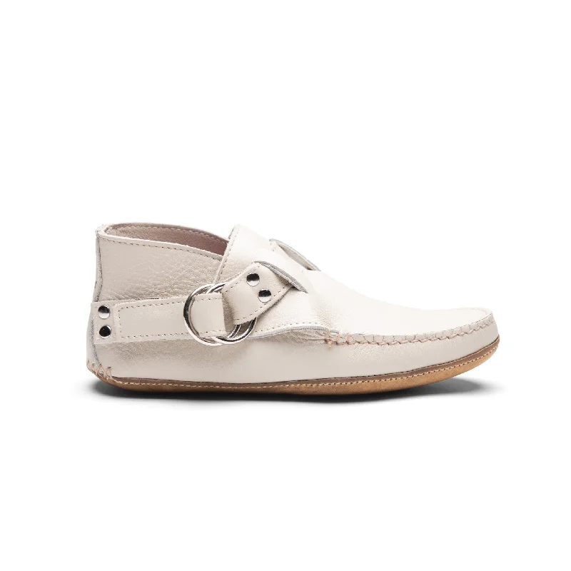 Chic and stylish women's shoes for summerKKB Original Ring Boot - Winter White Full Grain Leather Lined