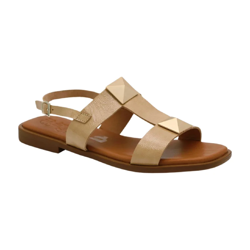 Bold and colorful women's shoes for making a statementOH MY SANDALS Camel T-bar Flat Sandal Bold and colorful women's shoes for making a statementOH MY SANDALS Camel T-bar Flat Sandal
