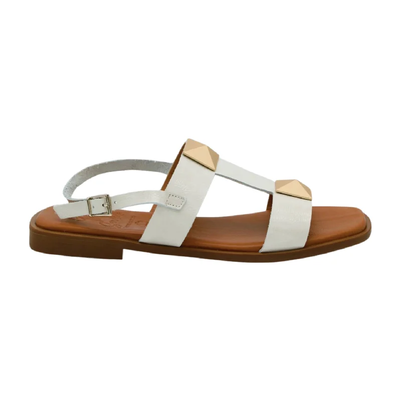Chic and trendy women's shoes for the officeOH MY SANDALS Off White  Leather  Sandal