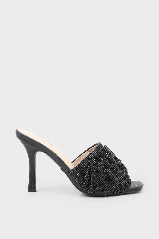 Stylish and affordable women's shoesParty Wear Slip On I29293-Black