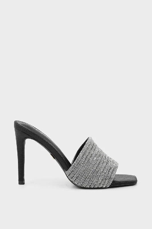 Classy and elegant women's shoes for formal eventsParty Wear Slip On I29296-Black