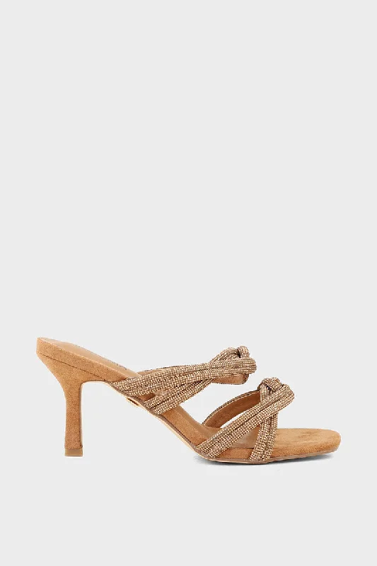 Luxurious and comfortable women's shoe options for special occasionsParty Wear Slip On I29299-Coffee