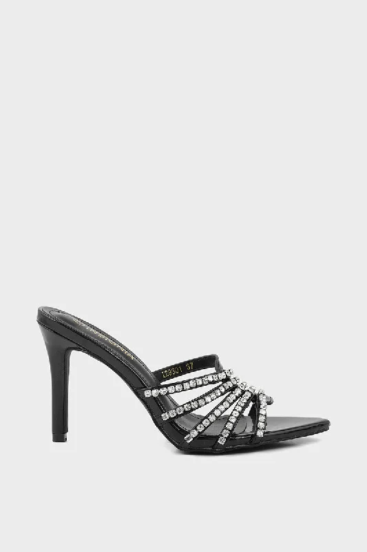Chic and stylish women's shoes for fashion weekParty Wear Slip On I29301-Black