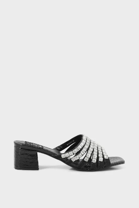 Luxurious and opulent women's shoe optionsParty Wear Slip On IP0001-Black