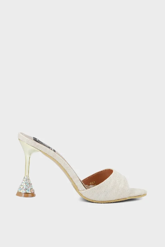 Chic and minimalist women's footwear trendsParty Wear Slip On IP0002-Golden