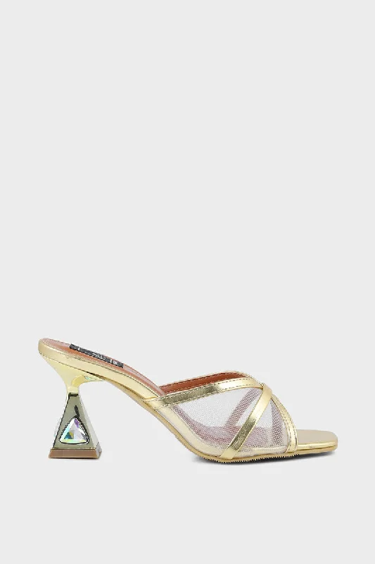 Chic and trendy women's shoes for the officeParty Wear Slip On IP0004-Golden