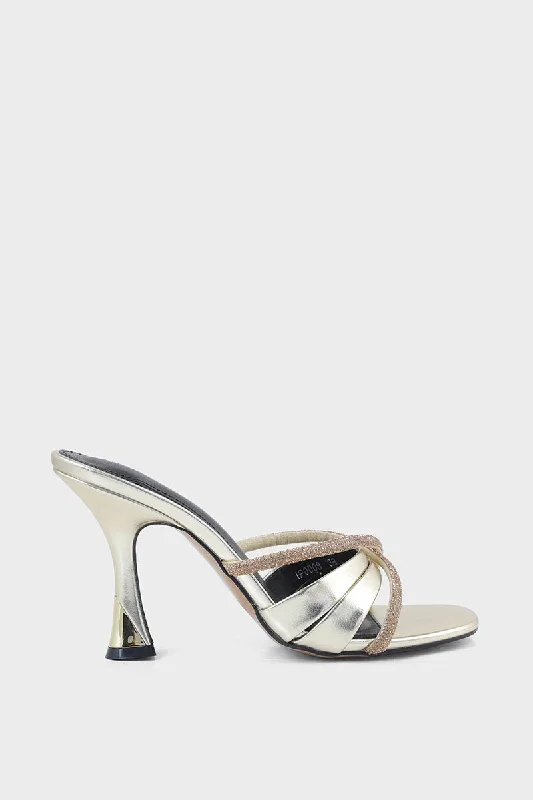 Stunning and glamorous women's shoes for evenings outParty Wear Slip On IP0008-Golden