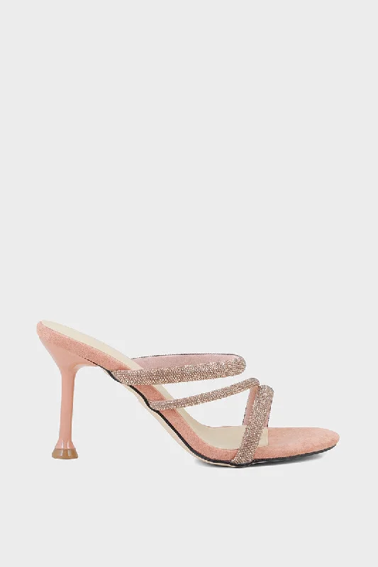 Bold and colorful women's shoes for making a statementParty Wear Slip On IP0017-Nude Pink