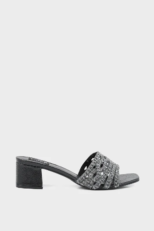 Fashion-forward and trendy women's shoe stylesParty Wear Slip On IP0023-Black