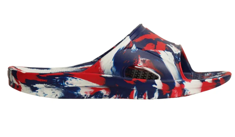 Exotic and bold women's shoe designsRecharge - Red, White, & Boise