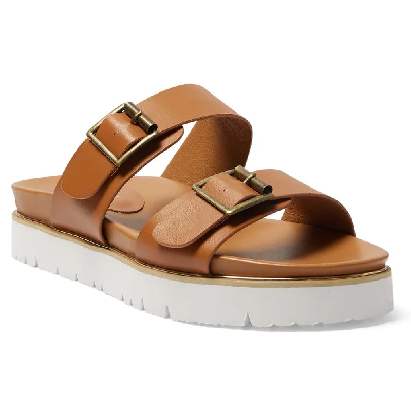 Stunning and eye-catching women's footwearSaigon Slide in Tan Smooth