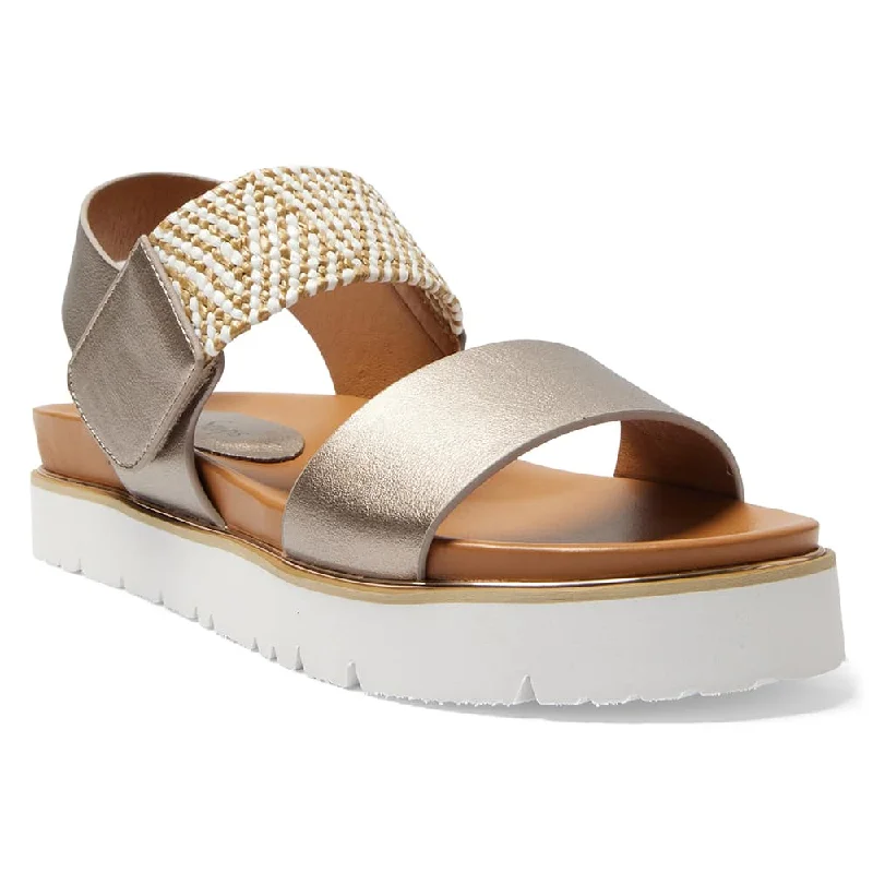 Elegant and refined women's shoe designsSunset Sandal in Pewter Multi