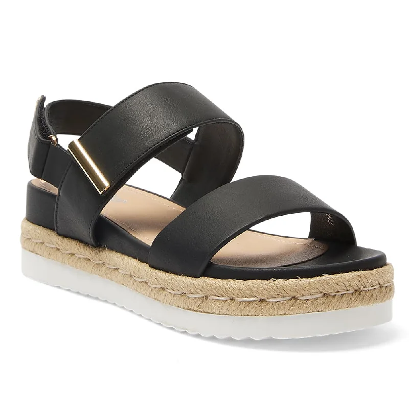 Stunning and glamorous women's shoes for evenings outWarner Sandal in Black Smooth