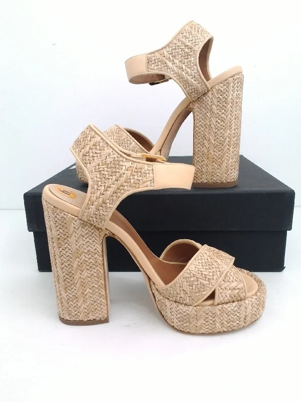 Warm and cozy women's shoes for winterlaurence Dacade paris Women's Rosange Raffi Natural Leather Heeled Sandal Size 36