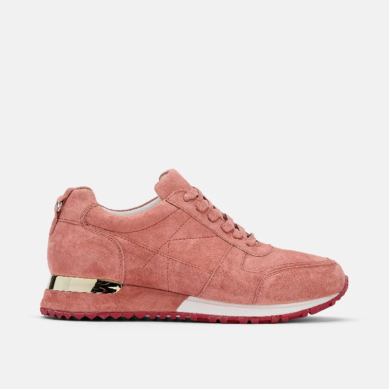 Stylish and elegant women's shoes for weddingsMs. Ash Coral Pink Suede Trainers