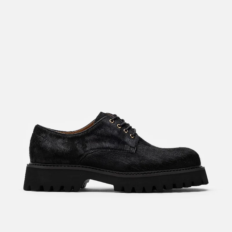 Stylish and practical women's shoes for rainy daysMs. Luca Black Horse Lug Derby