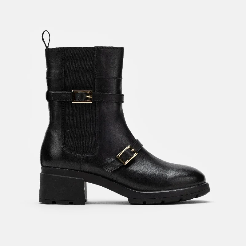Fashion-forward and trendy women's shoe stylesRiley Black Leather High Heel Chelsea Boots